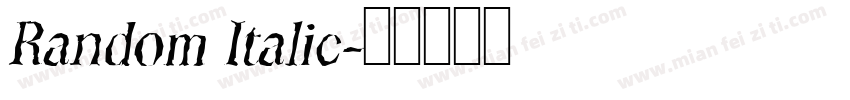 Random Italic字体转换